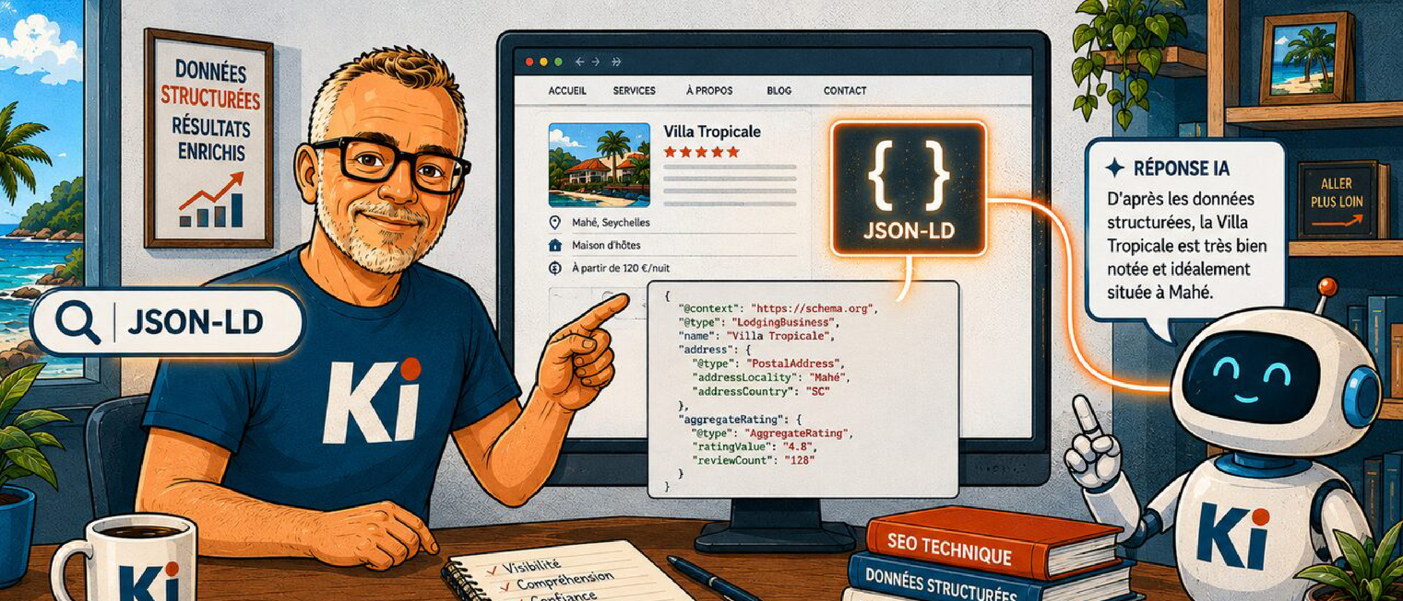 Données structurées JSON-LD : la méthode qualité SEO et GEO