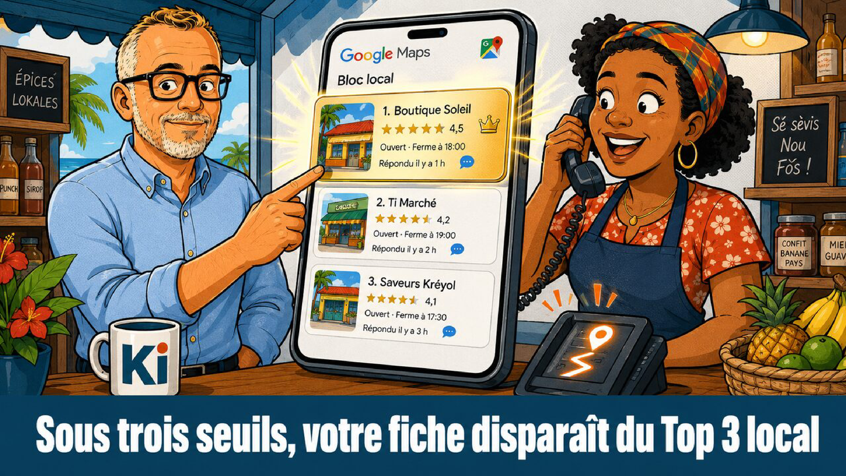 Google Business Profile Guadeloupe : les 3 seuils qui comptent