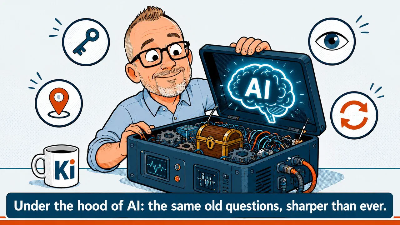 Oliver lifts the hood of an AI box and finds plain gears: the old computing questions are back — ownership, access, backup.