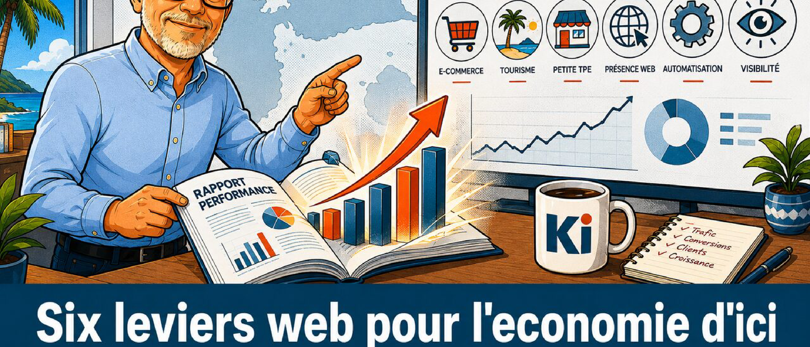 Économie Guadeloupe 2025 : rapport IEDOM, 6 leviers web