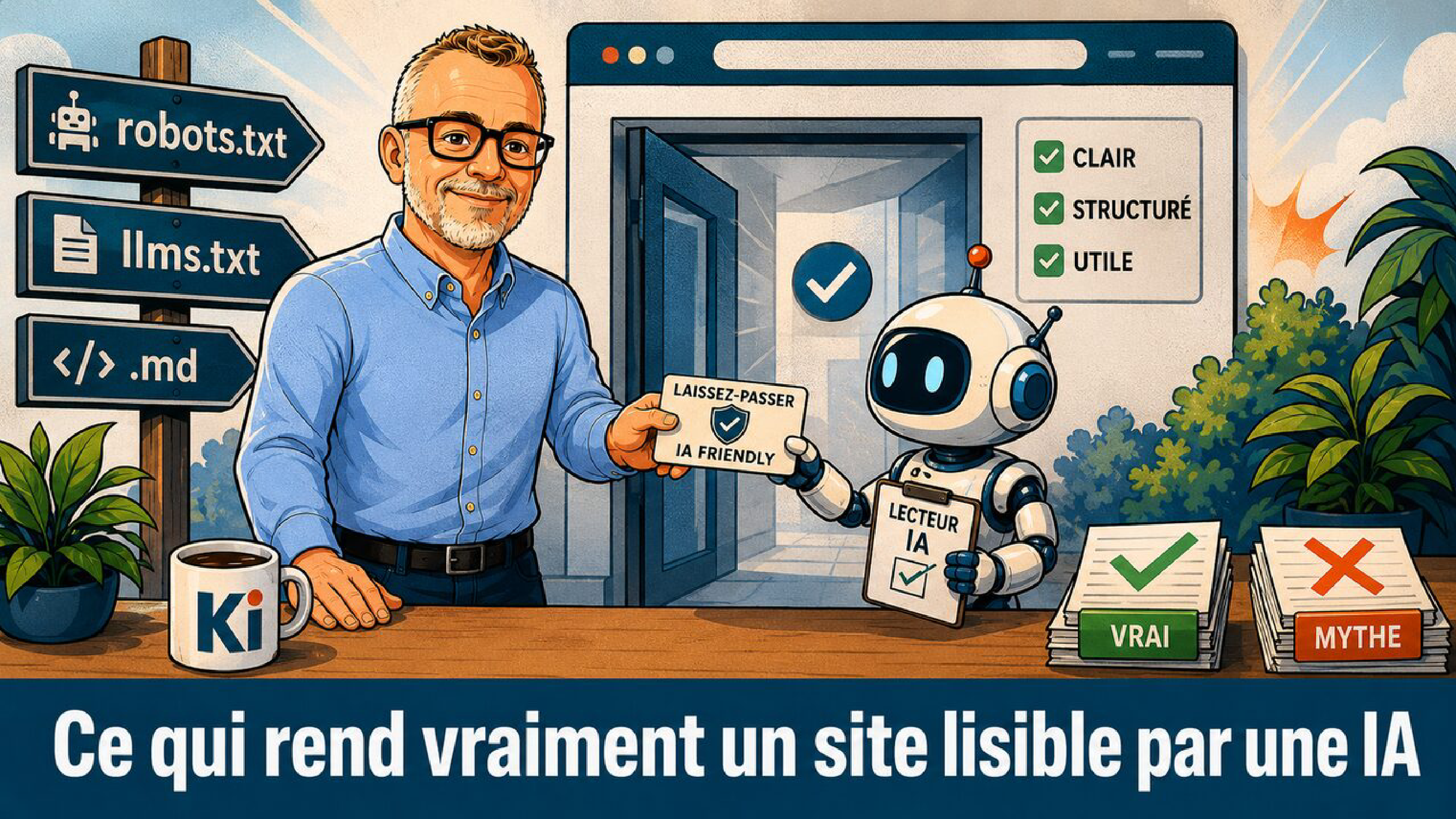 Rendre son site citable par une IA : robots.txt, llms.txt et le reste