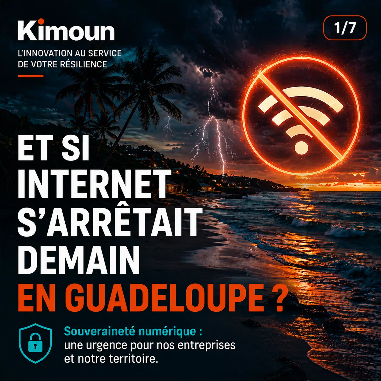 What if the Internet stopped tomorrow in Guadeloupe? — Kimoun slideshow cover on digital resilience