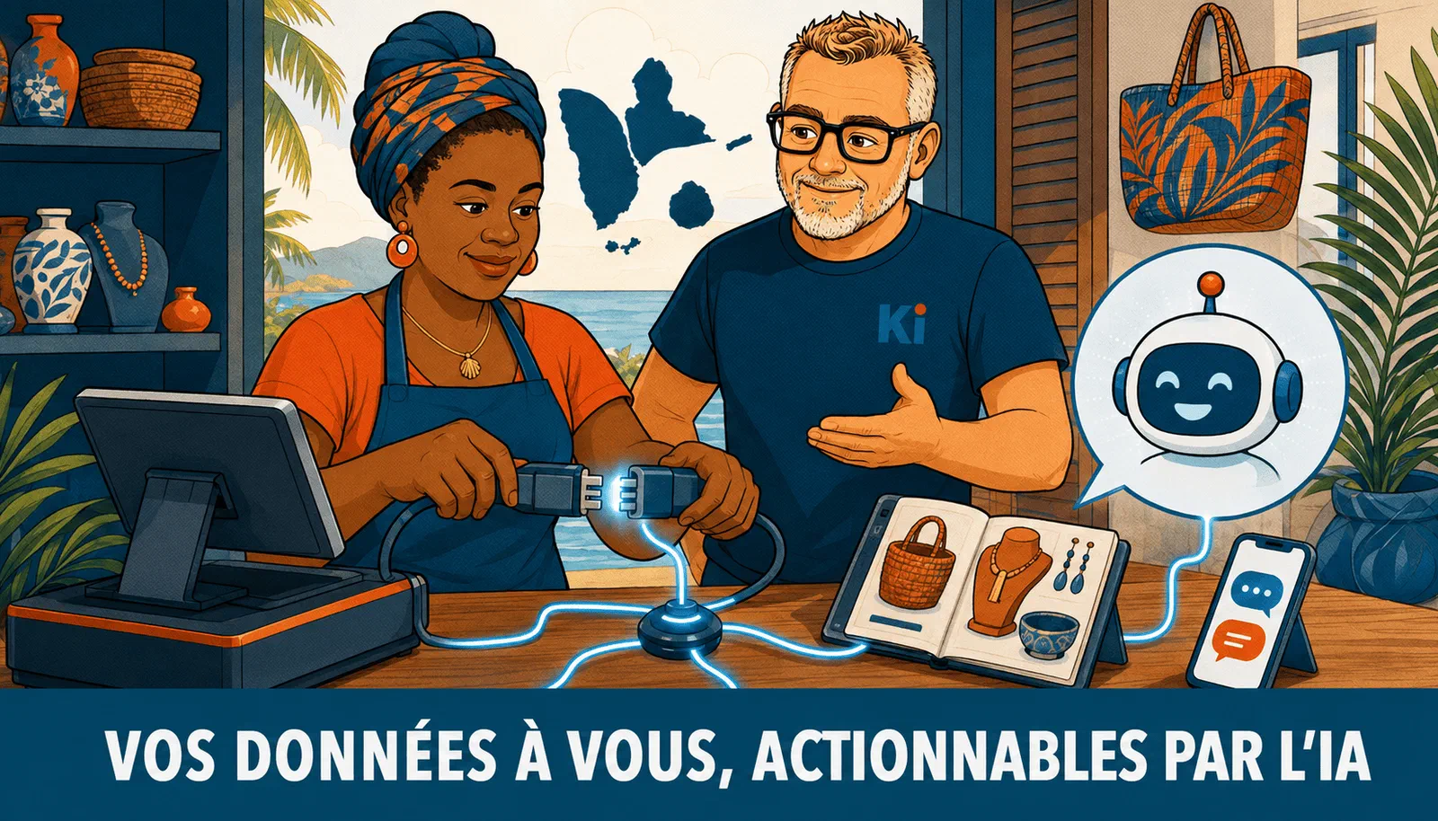 Une commerçante guadeloupéenne branche son point de vente et son catalogue produits sur un assistant IA via un connecteur MCP